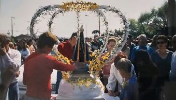 VÍDEO: Romaria começou com altar sobre caminhão e hoje reúne multidão em Xanxerê
