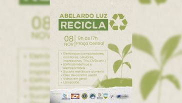 Abelardo Luz realiza ação de recolhimento de eletrônicos e resíduos neste sábado (08)