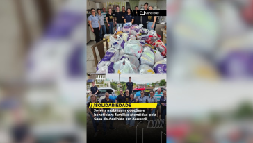 VÍDEO: Casa da Acolhida Santa Bernarda recebe doação com alimentos, itens de higiene e centenas de peças de roupas