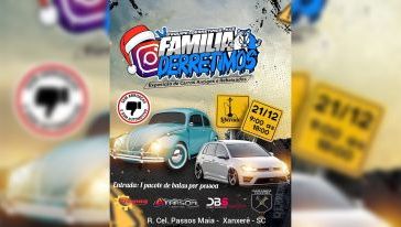 Encontro de carros antigos e rebaixados em Xanxerê vai arrecadar doces para o Natal