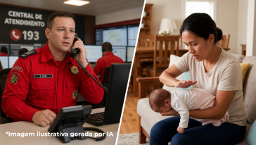 Recém-nascida é salva após orientação dos Bombeiros Voluntários por telefone no Oeste