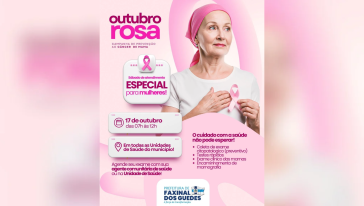 Faxinal dos Guedes terá sábado de atendimento especial para mulheres durante o Outubro Rosa