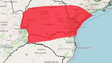 SC entra em alerta vermelho para tempestades nesta quinta-feira (10)