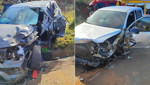 O motorista da Amarok teria invadido a pista contrária (Foto: Montagem)