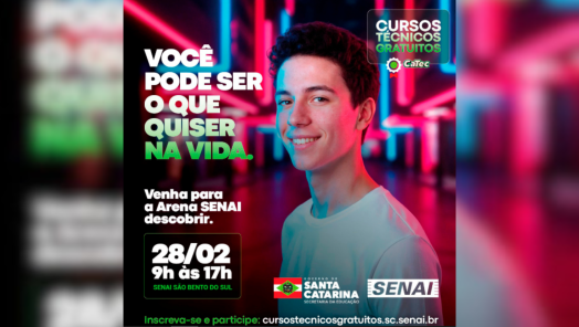 SENAI abre vagas para cursos técnicos gratuitos em Santa Catarina