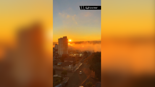 VÍDEO: amanhecer desta terça-feira (7) foi marcado por neblina em Xanxerê