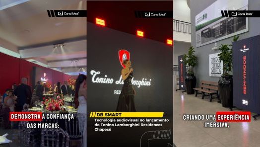 VÍDEO: DB Smart garante tecnologia audiovisual no lançamento do Tonino Lamborghini Residences em Chapecó