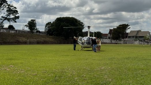 VÍDEO: sobrevoe Xanxerê de helicóptero com a Helimotors Táxi Aéreo