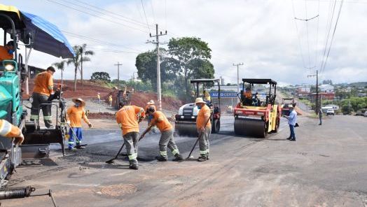Obras na rua 27 de Fevereiro avançam em ritmo intenso em Xanxerê