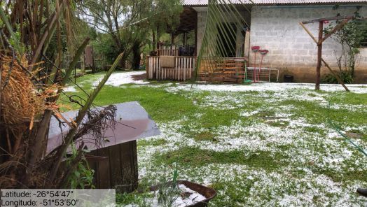 Municípios da regional de Xanxerê registram volume significativo de queda de granizo