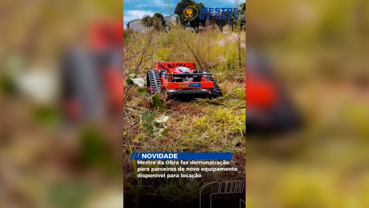 VÍDEO: parceiros da Mestre da Obra conheceram de perto a cortadora de grama com controle remoto