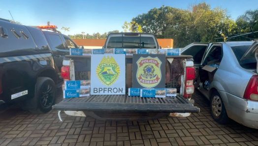 PF apreende 40 mil maços de cigarros contrabandeados e prende duas pessoas
