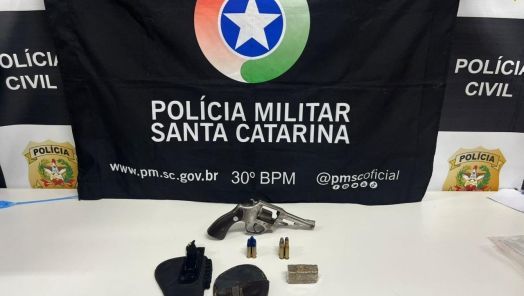 Jovem é baleado pelo padrasto da namorada em Xanxerê e suspeito é preso com revólver 