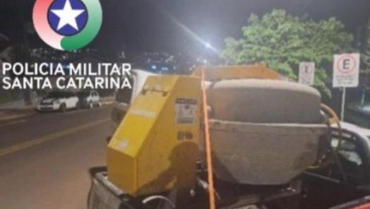 Polícia Militar recupera betoneira furtada e prende envolvidos em Xanxerê