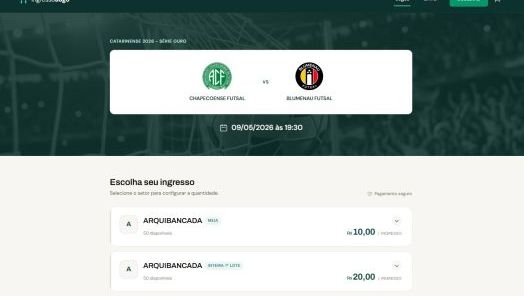 Chape Futsal lança venda online de ingressos e projeta recorde de público contra Blumenau
