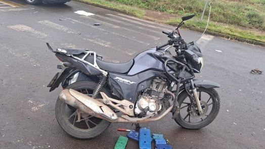 Motorista desrespeita sinalização e causa acidente em Xanxerê