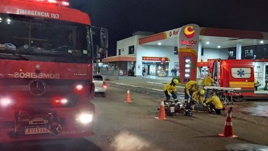 Motociclista sofre fratura exposta após colisão com carro em Xanxerê