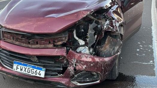 VÍDEO: motorista relata momentos de tensão após carro ser atingido por mureta em acidente na BR-282