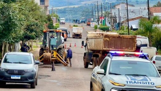 Prefeitura de Xanxerê realiza operação tapa-buracos no bairro Nossa Senhora de Lourdes