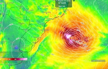 Chuva intensa preocupa meteorologistas (Foto: Meteored)