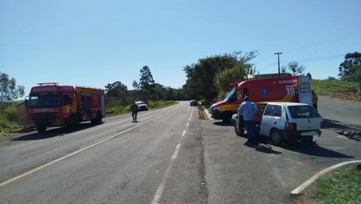 Colisão entre dois carros deixa duas mulheres feridas na SC-157, no Oeste