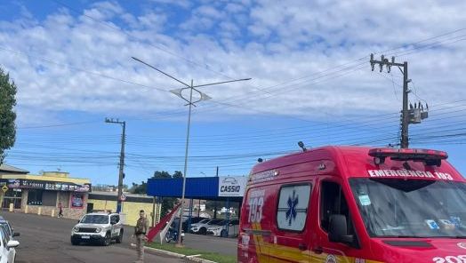 Motociclista fica ferido após sofrer queda em Cunha Porã