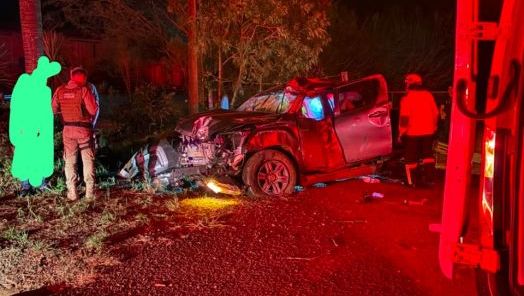 Saída de pista termina em morte na SC-480, em Galvão