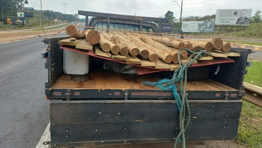 PRF apreende 500 litros de agrotóxicos contrabandeados escondidos sob madeira em Chapecó