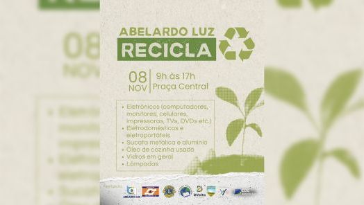 Abelardo Luz realiza ação de recolhimento de eletrônicos e resíduos neste sábado (08)