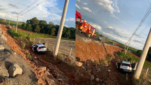 Três pessoas são encaminhadas para atendimento médico após saída de pista no interior de Abelardo Luz 