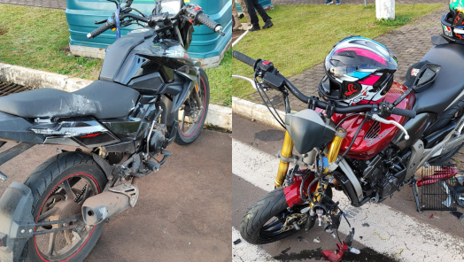 Colisão entre motocicletas deixa três feridos na Avenida Getúlio Vargas, em Chapecó
