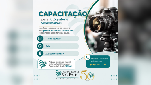 HRSP promove capacitação para fotógrafos e videomakers que atuam na maternidade