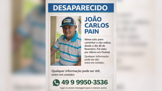 Família e Corpo de Bombeiros buscam por idoso desaparecido