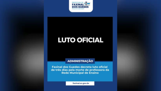 Prefeitura de Faxinal dos Guedes decreta luto oficial de três dias pela morte da professora Luciana Menta