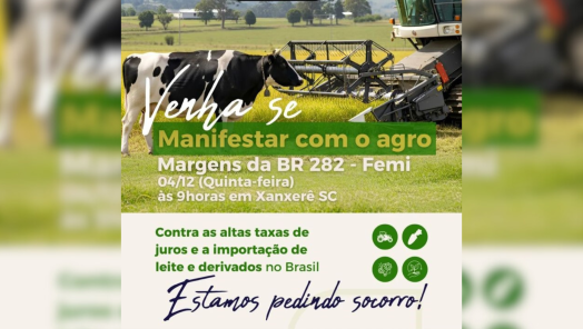 VÍDEO: Produtores rurais convocam manifestação nesta quinta-feira (04), em Xanxerê