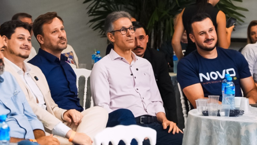 Ao lado de Romeu Zema, Gilson Ciconet é apresentado como pré-candidato a deputado estadual pelo Novo em SC