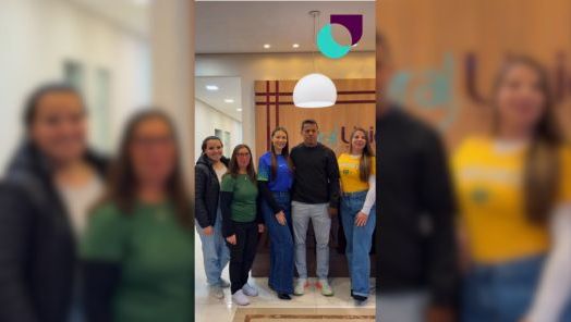 VÍDEO: Marcelinho Paraíba visita Oral Unic durante passagem por Xanxerê