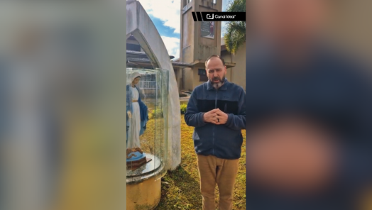 VÍDEO: urna de ofertas é violada e imagem de Nossa Senhora das Graças é alvo de vandalismo em Ponte Serrada