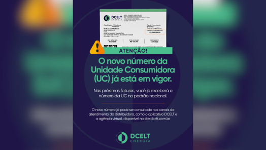 Unidades consumidoras da DCELT passam a utilizar novo padrão numérico