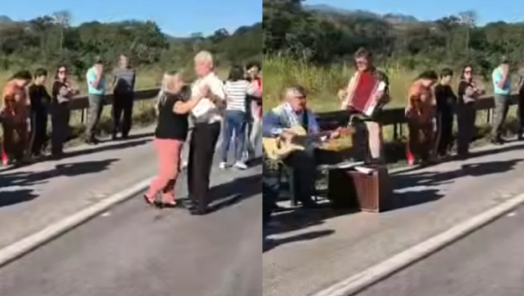 VÍDEO: Era para ser só mais um congestionamento e virou um verdadeiro baile na rodovia 