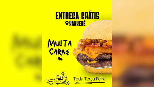 Hamburgueria Muita Carne oferece entrega grátis em Xanxerê toda terça-feira