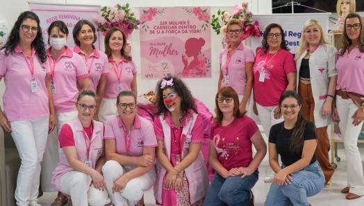 Voluntárias da Rede Feminina de Combate ao Câncer fortalecem apoio a pacientes oncológicos no HRO, em Chapecó