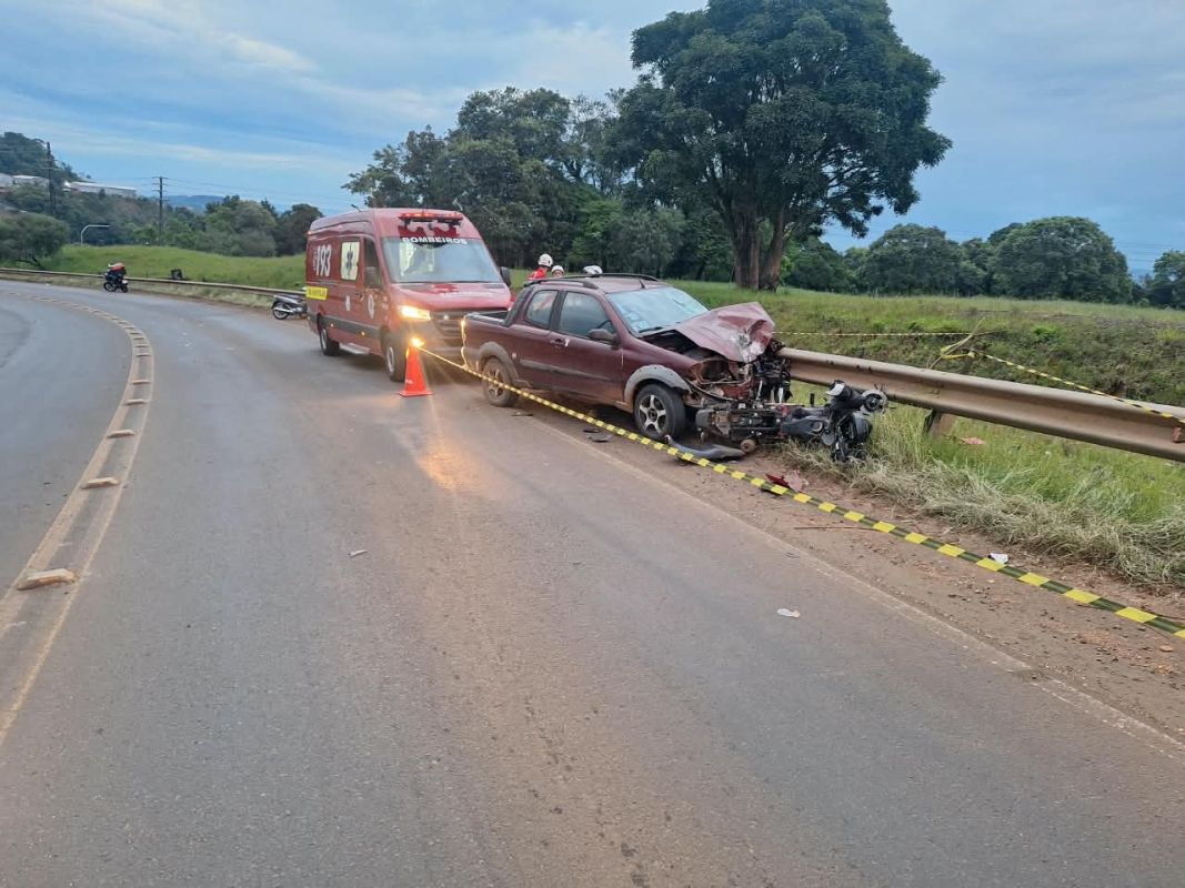 Motociclista de 23 anos morre em colisão frontal na SC-283, em Concórdia