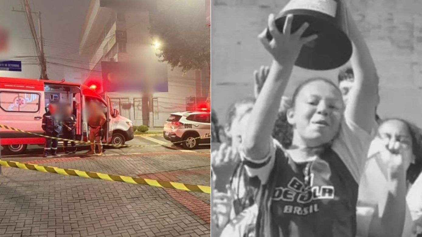 O crime aconteceu em 7 de junho de 2025, na Avenida Getúlio Vargas em Chapecó (Foto: Montagem/Divulgação)