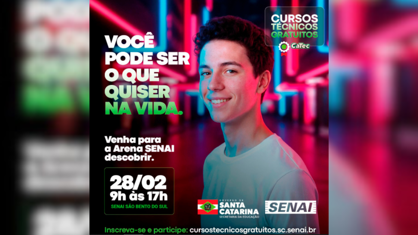 SENAI abre vagas para cursos técnicos gratuitos em Santa Catarina