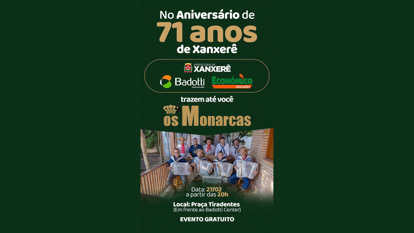 VÍDEO: nos 71 anos da cidade, Os Monarcas chegam com toda sua energia para fazer todo mundo dançar e cantar!