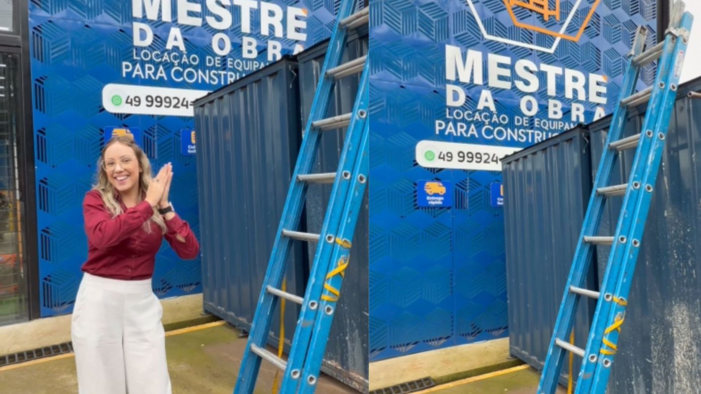 VÍDEO: Mestre da Obra oferece escada de até 8,40 metros para locação
