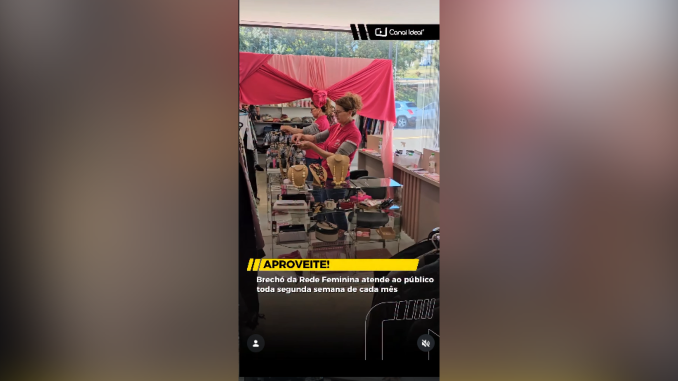 VÍDEO: brechó da Rede Feminina atende ao público toda segunda semana de cada mês