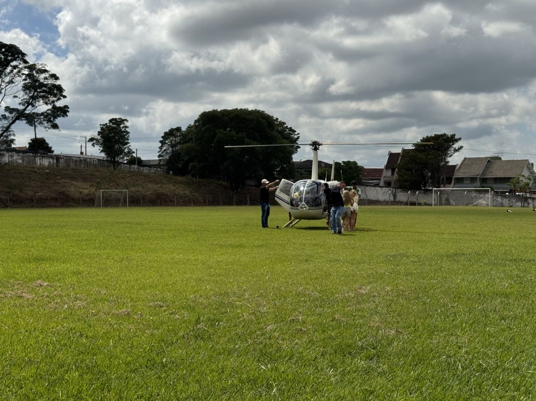 VÍDEO: sobrevoe Xanxerê de helicóptero com a Helimotors Táxi Aéreo