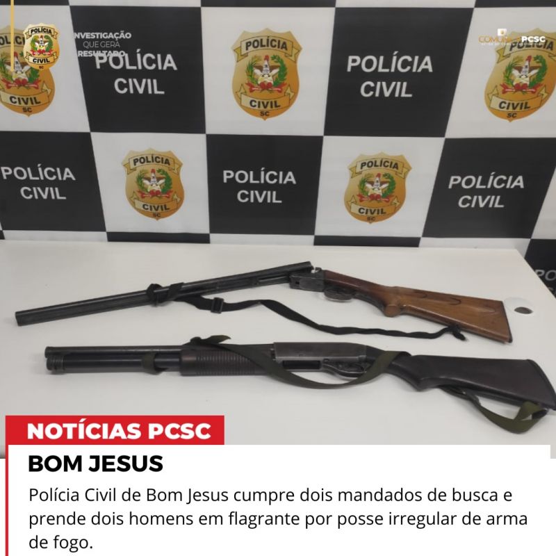 Polícia Civil Cumpre Mandados De Busca E Prende Dois Homens Em